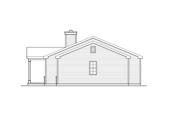 Exterior - Other Elevation for Ranch House Plan #22-631 - 2 bed, 2 bath