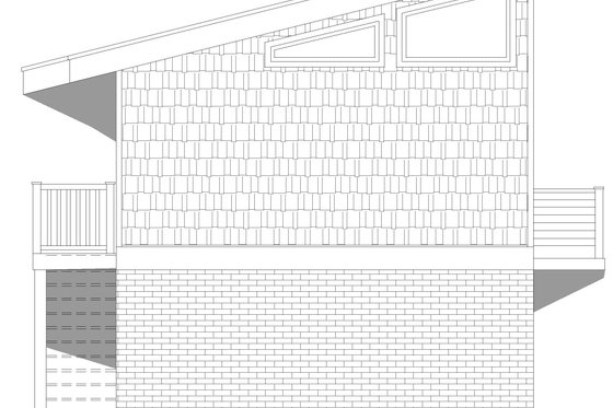 Exterior - Rear Elevation for Modern House Plan #932-390, 0 bath