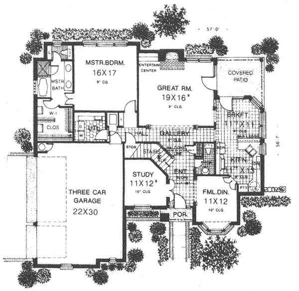 Dream House Plan - European Floor Plan - Main Floor Plan #310-543