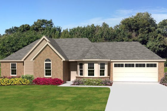 Exterior - Front Elevation for Ranch House Plan #81-13880 - 3 bed, 2 bath