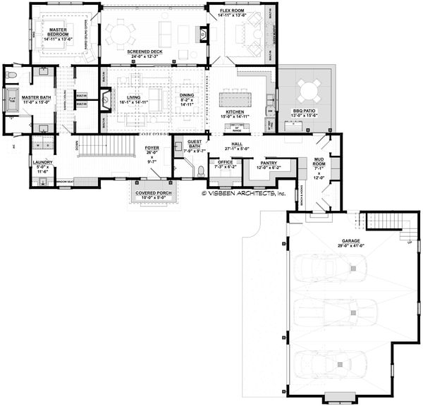Farmhouse Floor Plan - Main Floor Plan #928-357