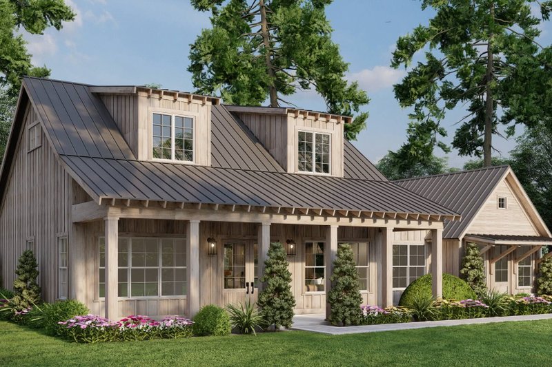 Architectural House Design - Exterior - Front Elevation 4 for Cottage House Plan #923-418 - 3 bed, 3.5 bath