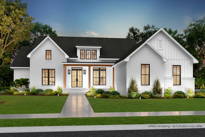 Architectural House Design - Farmhouse Exterior - Front Elevation Plan #430-291