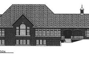 Exterior - Rear Elevation for European House Plan #70-507 - 2 bed, 2.5 bath