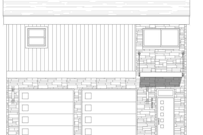 Architectural House Design - Exterior - Front Elevation 3 for Contemporary House Plan #932-961 - 1 bed, 1 bath