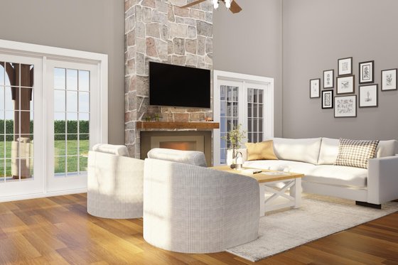 Interior - Family Room 1 for Craftsman House Plan #17-2531 - 4 bed, 3 bath