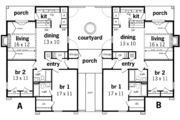 Modern Style House Plan - 2 Beds 2 Baths 2166 Sq/Ft Plan #45-223 