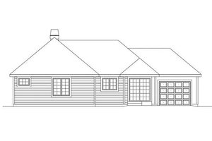 Exterior - Rear Elevation for Modern House Plan #57-169 - 3 bed, 2 bath