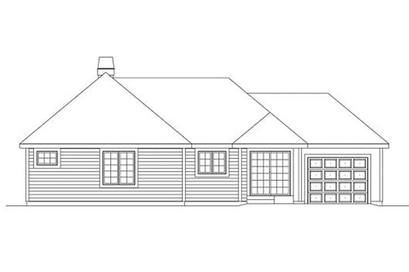 House Plan Design - Exterior - Rear Elevation for Modern House Plan #57-169 - 3 bed, 2 bath