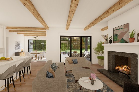 Interior - Family Room for Craftsman House Plan #1094-6 - 3 bed, 2.5 bath