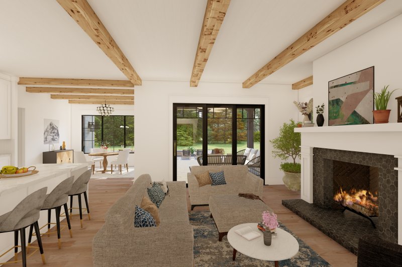 House Design - Interior - Family Room for Craftsman House Plan #1094-6 - 3 bed, 2.5 bath
