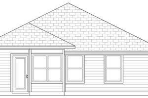 Exterior - Rear Elevation for Craftsman House Plan #84-496 - 4 bed, 2 bath