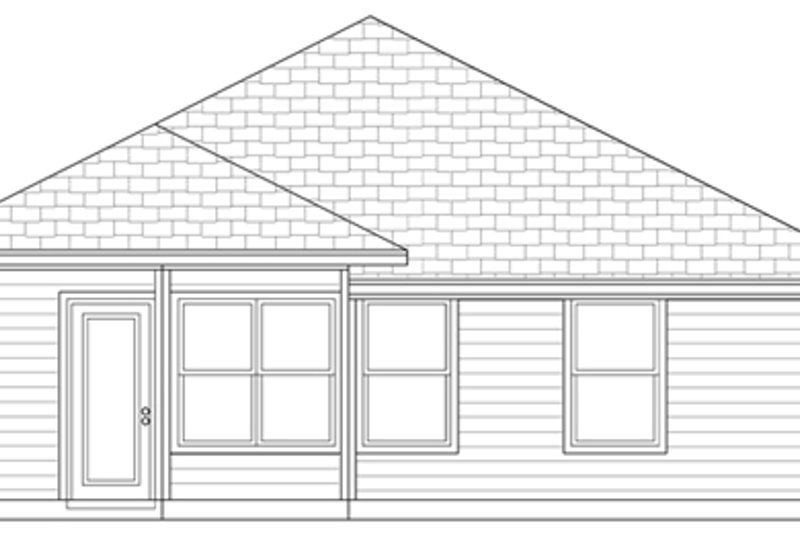 House Design - Exterior - Rear Elevation for Craftsman House Plan #84-496 - 4 bed, 2 bath