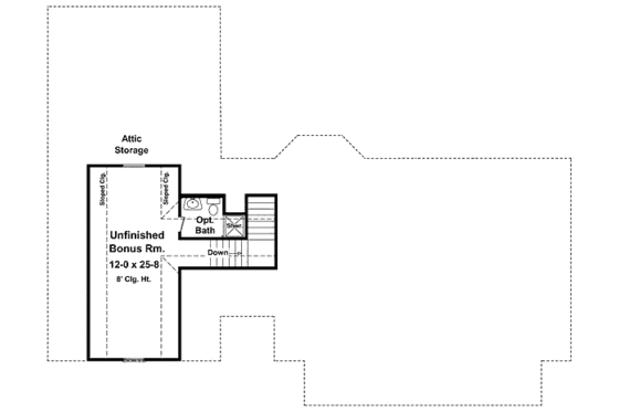 Floor Plan - Other Floor for Southern House Plan #21-277 - 3 bed, 2 bath