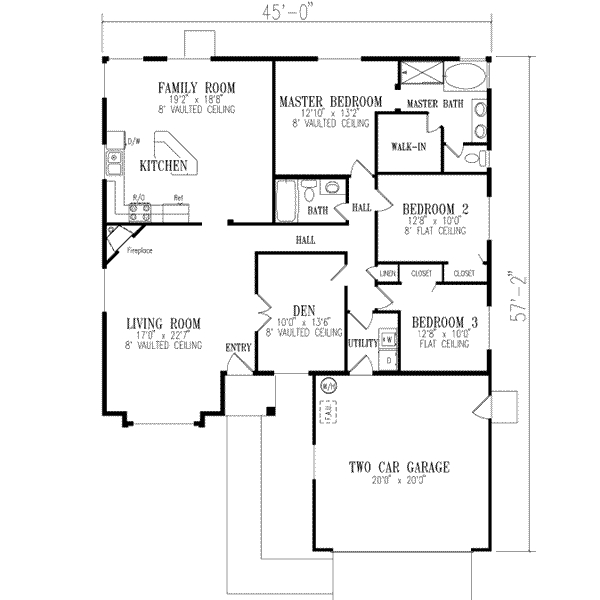 Traditional Floor Plan - Main Floor Plan #1-353