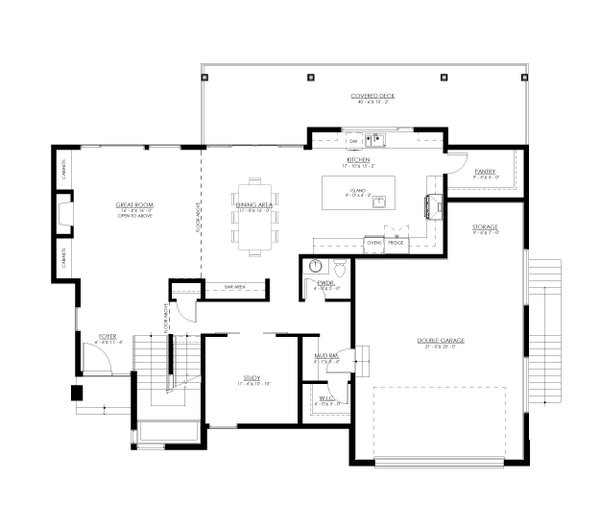 Prairie Floor Plan - Main Floor Plan #1114-75