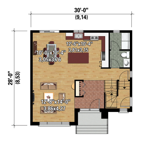 Contemporary Floor Plan - Main Floor Plan #25-4278