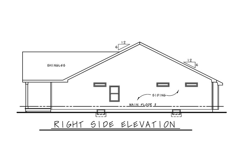 Architectural House Design - Exterior - Other Elevation 1 for Craftsman House Plan #20-2604 - 2 bed, 2 bath