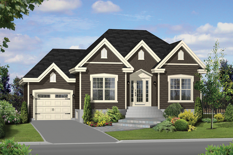Traditional Style House Plan - 2 Beds 1 Baths 1002 Sq/Ft Plan #25-4454