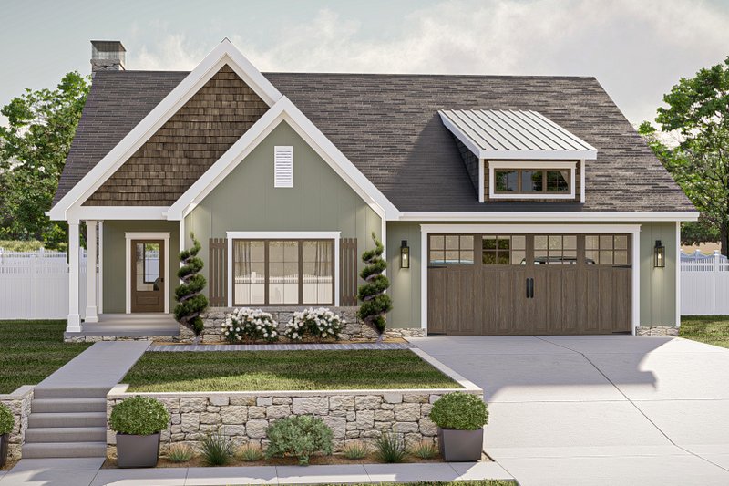 House Plan Design - Cottage Exterior - Front Elevation Plan #455-525