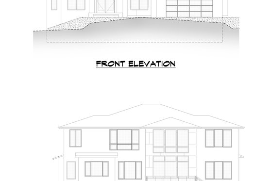 Exterior - Other Elevation 1 for Contemporary House Plan #1066-139 - 7 bed, 4.5 bath