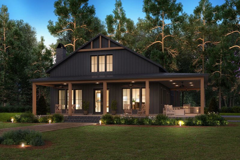 Dream House Plan - Exterior - Front Elevation 3 for Barndominium House Plan #430-342 - 4 bed, 3 bath