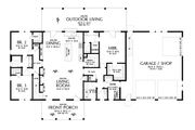 Barndominium Style House Plan - 4 Beds 3.5 Baths 2476 Sq/Ft Plan #48-1212 Floor 