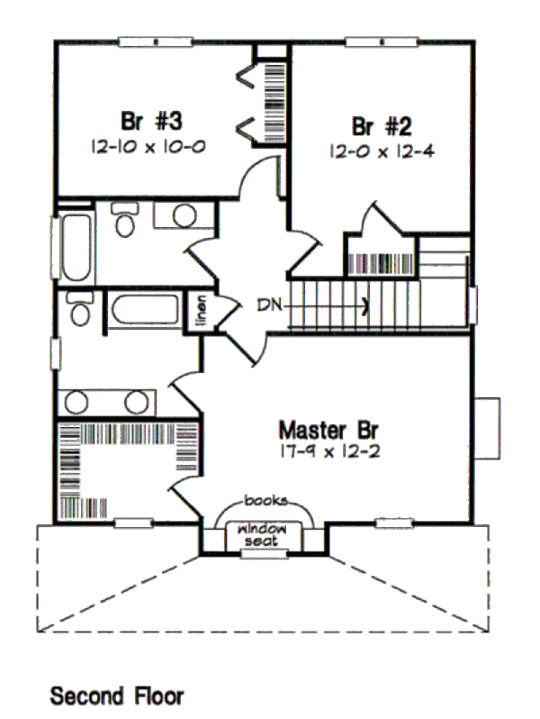 Victorian Floor Plan - Upper Floor Plan #312-612