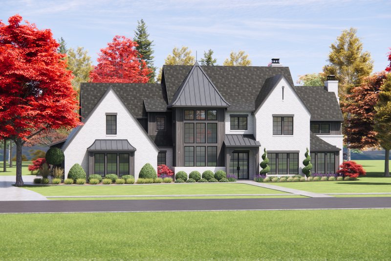 Dream House Plan - Exterior - Front Elevation 3 for Tudor House Plan #1096-2 - 4 bed, 4.5 bath