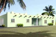 Adobe / Southwestern Style House Plan - 3 Beds 2 Baths 1418 Sq/Ft Plan #1-1250 