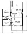 Cottage Style House Plan - 2 Beds 1 Baths 1029 Sq/Ft Plan #46-906 