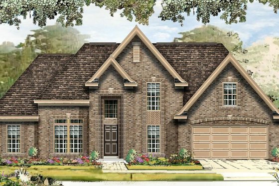 Exterior - Front Elevation for Traditional House Plan #329-350 - 3 bed, 3 bath