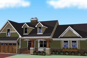 Exterior - Other Elevation for Craftsman House Plan #51-512 - 3 bed, 2 bath