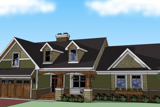 Exterior - Other Elevation for Craftsman House Plan #51-512 - 3 bed, 2 bath