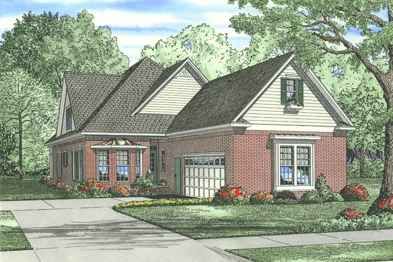 House Blueprint - Craftsman Exterior - Front Elevation Plan #17-3460