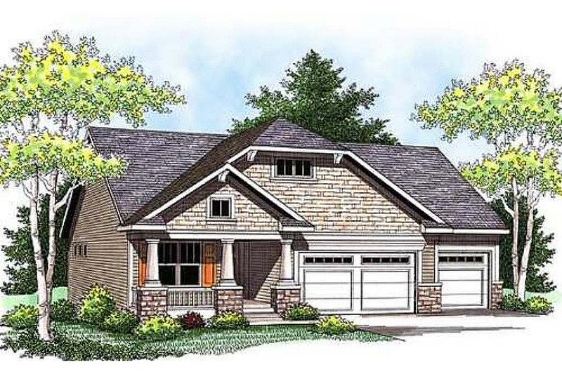 Home Plan - Craftsman Exterior - Front Elevation Plan #70-915