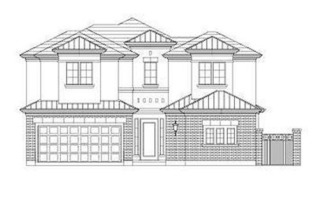 Exterior - Front Elevation 2 for European House Plan #411-859 - 4 bed, 3.5 bath