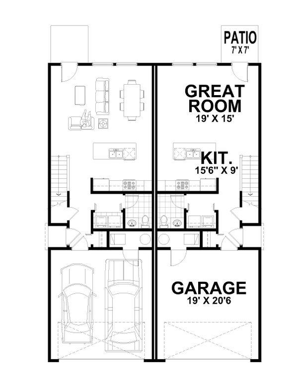 Contemporary Floor Plan - Main Floor Plan #112-253