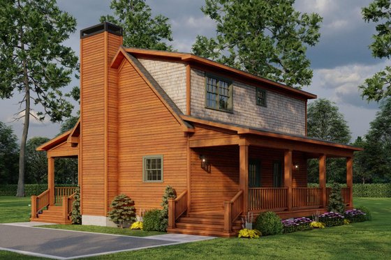 Exterior - Other Elevation 2 for Cabin House Plan #923-360 - 2 bed, 2 bath