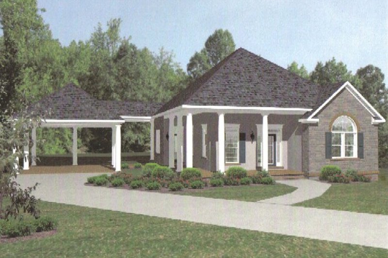 House Plan Design - European style home, cottage design, front elevation