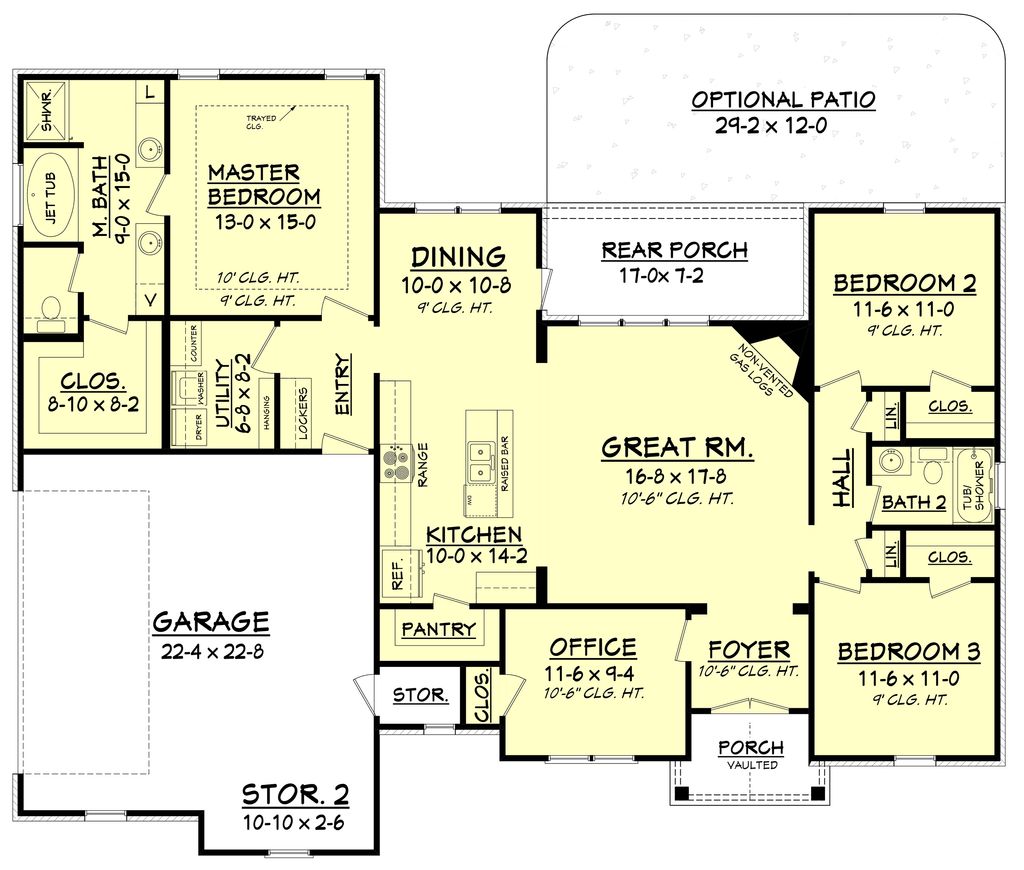 Craftsman Style House Plan 3 Beds 2 Baths 1769 Sq/Ft