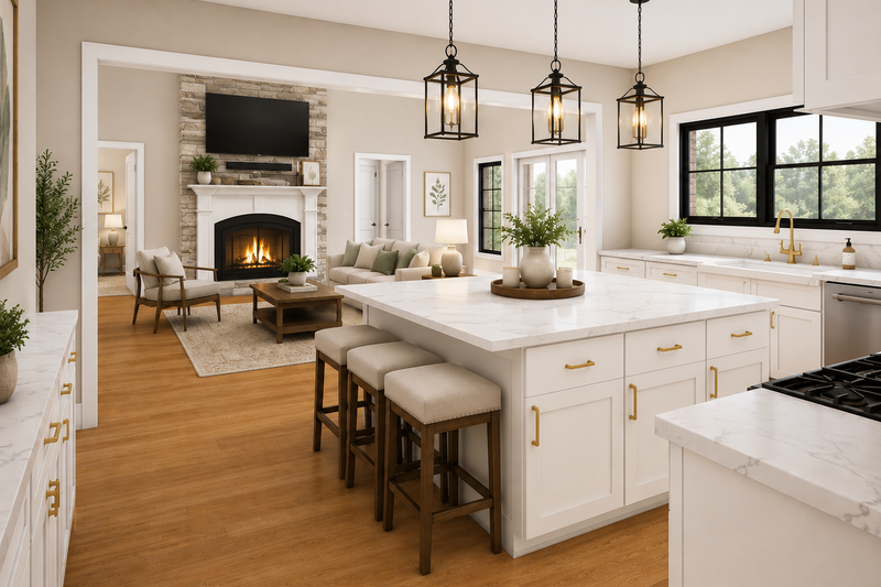House Plan Design - Photo 5 for Farmhouse House Plan #1109-31 - 4 bed, 2 bath