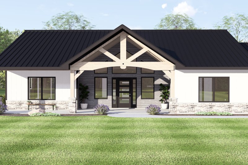 Architectural House Design - Exterior - Front Elevation 3 for Ranch House Plan #1064-440 - 3 bed, 3.5 bath