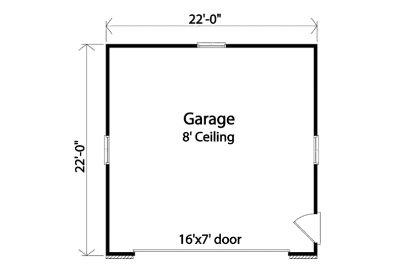 Architectural House Design - Floor Plan - Main Floor for Traditional House Plan #22-438, 0 bath