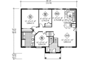 Traditional Style House Plan - 3 Beds 1 Baths 1166 Sq/Ft Plan #25-4098 