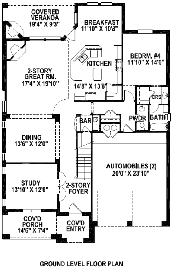 European Floor Plan - Main Floor Plan #141-209