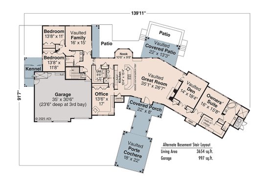 Floor Plan - Other Floor for Craftsman House Plan #124-777 - 3 bed, 3 bath