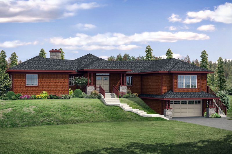 Home Plan - Craftsman Exterior - Front Elevation Plan #124-1092