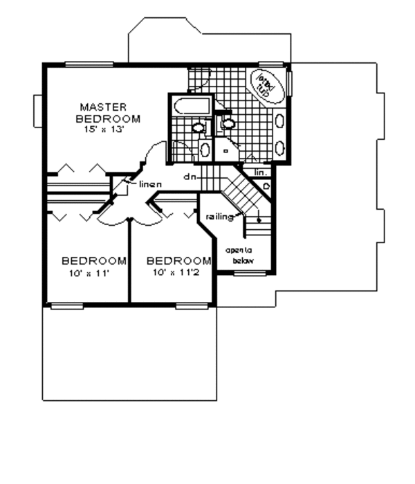 Architectural House Design - European Floor Plan - Upper Floor Plan #18-248