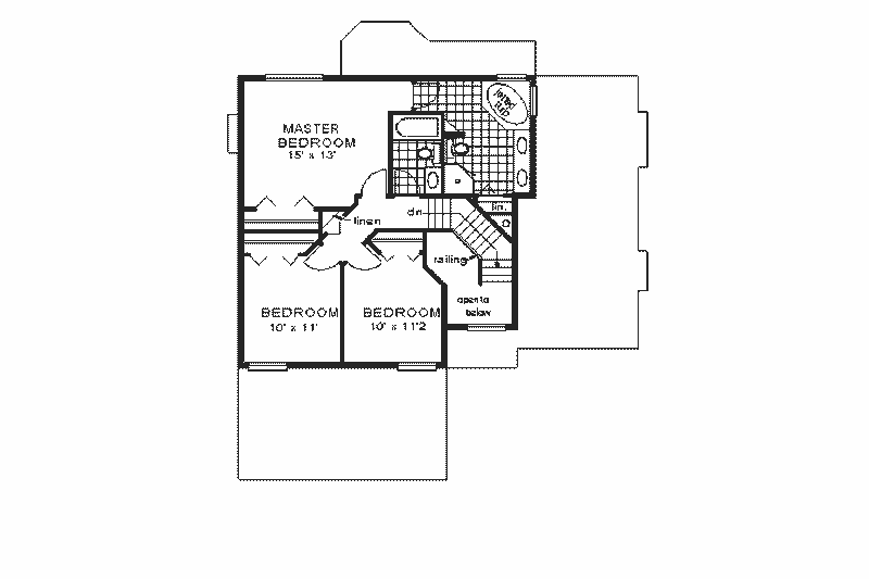 Dream House Plan - Floor Plan - Upper Floor for European House Plan #18-248 - 3 bed, 2.5 bath